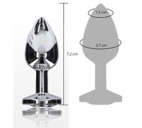 Plug anale in metallo con pietra mini dilatatore indossabile piccolo butt dildo