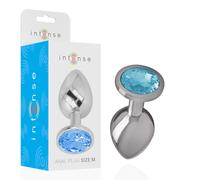 Plug Anale in Metallo Intense Diamond Jewel - Gioiello Blu, M