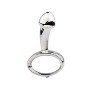 Plug anale in metallo Plug anale in acciaio inossidabile Plug anale, con anello di trazione, design unico a girino, può essere utilizzato per ano e vagina, giocattolo sessuale SM unisex