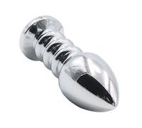 Plug Anale in Metallo Tappi Anale Tappo A Testa in Acciaio Inox, Design Filo, Stimolatore della Prostata, Giocattoli Anale Maschile E Femmina 11,5 Cm, Massimo Ø4 Cm