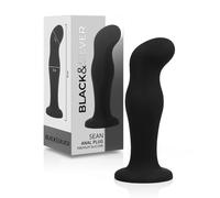 Plug Anale in Silicone Black&Silver Sean - Premium, Nero