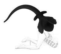 Plug anale in silicone con coda di cane SM Butt plug Cosplay Gioco di ruolo Massaggio vaginale Stimolazione della prostata Masturbazione Fetish Giocattolo anale Giocattolo sessuale per donne, Nero