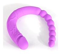Plug anale in silicone Dildo a doppia testa Giocattolo del sesso Trainer anale Plug anale Butt plug Giocattolo anale da uomo Trainer anale per principianti Dispositivo di stimolazione sessuale