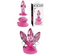 plug anale in silicone e vetro stimolatore anale dildo glass dilatatore rosa
