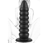 Plug anale in silicone Grande butt plug Dildo anale Realistico morbido dildo con forte ventosa Massaggiatore prostatico Pene Real Dong Masturbazione Giocattolo anale per donne Uomini(Schwarz)
