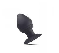 Plug anale in silicone maxi dilatatore con ventosa grande butt fallo liscio nero