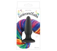 Plug anale in silicone nero mini dilatatore Unicorn Tails