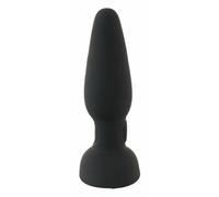 Plug anale in silicone vibrante vibratore dilatatore anal butt con ventosa black