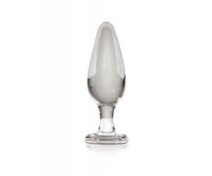 Plug anale in vetro dilatatore fallo dildo liscio anal butt glass trasparente