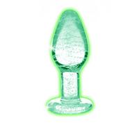 Plug anale in vetro dilatatore Glow In The Dark Glass Anal Plug fluorescente