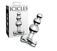 Plug anale in vetro fallo dildo a sfere glass trasparente dilatatore anal butt