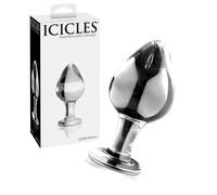 Plug anale in vetro fallo liscio glass trasparente dildo dilatatore anal butt