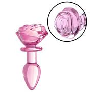 Plug anale in vetro mini dilatatore indossabile piccolo dildo liscio butt glass