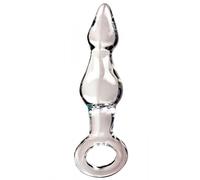 Plug anale in vetro mini dildo a sfere butt glass dilatatore indossabile fallo