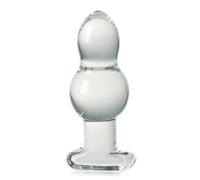 Plug Anale In Vetro, Plug Anale In Cristallo Con 2 Sfere, Dildo Anale In Vetro, Allenatore Anale, Palline Anali, Giocattoli Sessuali Per Uomini E Donne, Masturbazione, Regalo Di San Valentino (L)