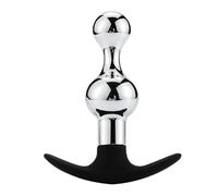 Plug anale Intimo esterno di grandi dimensioni in metallo Gel di silice perline anali butt plug dildo Masturbatore g spot inserto giocattolo del sesso Per uomini donne Sex Machine