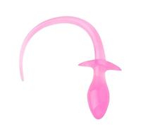 Plug anale Jelly Plug anale Coda Butt Plug Giocattoli Espansione ano Giochi per adulti Dilatatore anale Giocattoli sessuali Gay (rosa)