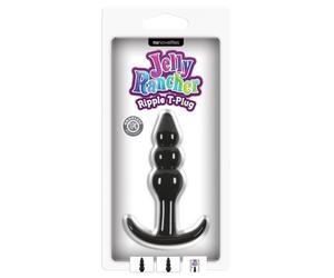 Plug anale Jelly Rancher nero silicone per giochi anali inseribile per 8,9 cm
