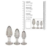 Plug anale kit mini maxi dilatatore indossabile set piccolo dildo grande butt