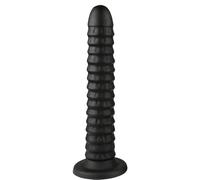 Plug anale Lungo Enorme Plug Anale Dildo Anale in Silicone con Ventosa Butt Plug Stimolatore di Espansione dell'ano Grandi Perline Anali Giocattoli per Adulti 18 (Nero Grande)