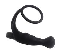 Plug anale Massaggiatore prostatico maschile Tappi anali in silicone Vibratore Butt Plug Per Men buttplug Delay Ring Vibratori Sex Toys Per Men