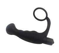 Plug anale Massaggiatore prostatico maschile Tappi anali in silicone Vibratore Butt Plug Per Men buttplug Delay Ring Sex Toys Per Men