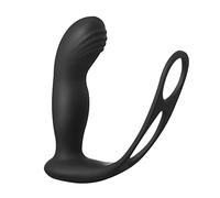 Plug anale Massaggiatore prostatico Vibratore anale Doppio anello Butt Plug Controllo APP Prodotti per adulti a distanza Anello di ritardo Giocattoli sessuali