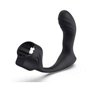 Plug anale Massaggio alla prostata Manicotto Dildo Vibratore Anale Butt Plug Stimolatore Anello di ritardo Giocattolo del sesso