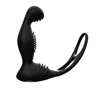 Plug anale Massaggio alla prostata Vibratore anale Anello di ritardo Butt Plug Stimolatore Giocattoli adulti del sesso Gay (senza telecomando)