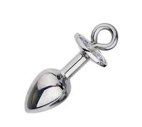 Plug anale Masturbatore 4 dimensioni con plug anale diamantato Plug anale in metallo liscio Flirtare Giocattoli erotici Giocattoli sessuali Per Couple Adult Store