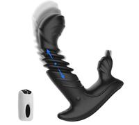 Plug anale Masturbatore automatico telescopico per uomini, vibratore anale, macchina del sesso, giocattolo sessuale con telecomando a 20 frequenze, giocattoli sexy per adulti per uomini