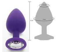 Plug anale maxi in silicone con pietra dilatatore big indossabile dildo liscio