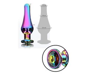 Plug anale medio con pietra dildo liscio indossabile dilatatore butt in metallo