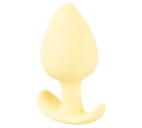 Plug Anale Mini Giallo Silicone Morbido Base Larga Sicura