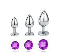 Plug anale Mini piccolo medio grande set cuore di cristallo rotondo oro arcobaleno perline anali in metallo butt plug inserto per gioielli vibratore giocattolo del sesso