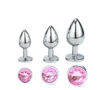 Plug anale Mini piccolo medio grande set cuore di cristallo rotondo oro arcobaleno perline anali in metallo butt plug inserto per gioielli vibratore giocattolo del sesso