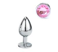 Plug anale Mini piccolo medio grande set cuore di cristallo rotondo oro arcobaleno perline anali in metallo butt plug inserto per gioielli vibratore giocattolo del sesso