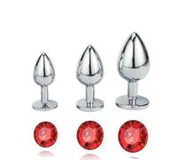 Plug anale Mini piccolo medio grande set cuore di cristallo rotondo oro arcobaleno perline anali in metallo butt plug inserto per gioielli vibratore giocattolo del sesso
