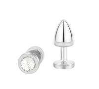Plug anale Mini piccolo medio grande set cuore di cristallo rotondo oro arcobaleno perline anali in metallo butt plug inserto per gioielli vibratore giocattolo del sesso