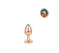 Plug anale Mini piccolo medio grande set cuore di cristallo rotondo oro arcobaleno perline anali in metallo butt plug inserto per gioielli vibratore giocattolo del sesso