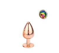 Plug anale Mini piccolo medio grande set cuore di cristallo rotondo oro arcobaleno perline anali in metallo butt plug inserto per gioielli vibratore giocattolo del sesso