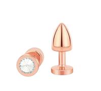 Plug anale Mini piccolo medio grande set cuore di cristallo rotondo oro arcobaleno perline anali in metallo butt plug inserto per gioielli vibratore giocattolo del sesso