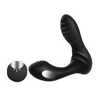 Plug anale Modalità di vibrazione doppia a 10 frequenze Telecomando senza fili Uomini Big Butt Plug Vibratore Giocattoli del sesso anale Per Uomini Masturbatore Dildo