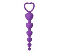 Plug anale Morbido cuore in silicone perline G-Spot stimolante plug anale con mini vibratore massaggiatore ano masturbazione giocattoli del sesso anale per uomini donne