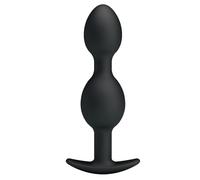 Pretty Love Silicone Anal Balls 4.92 Inch Black