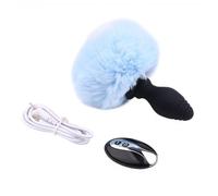 Plug anale Palla di peluche Vibratore Coda di coniglio Plug anale Gel di silice Masturbatore Macchina del sesso Butt Plug Giocattoli del sesso Per Donne Cosplay Giochi di sesso per adulti