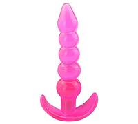 Plug anale Palline anali Gelatina Plug anale Butt Plug Punto G Massaggiatore della prostata Silicone Giocattoli adulti del sesso Prodotti erotici gay Sex Shop (A Rosa)