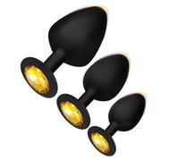 Plug anale # per donne e uomini, set di plug anali con lubrificante, plug anali in silicone, grandi, medi e piccoli, per principianti, donne, uomini e coppie