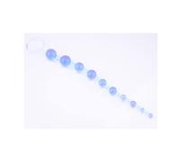 Plug anale Perline anali in gelatina di gomma morbida Perline stimolatore anale flessibile per principianti Migliori giocattoli del sesso anale (blu)