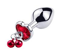 Plug anale Perline anali in metallo di piccole dimensioni, gioielli con plug di testa, campanelli di cristallo, anelli con inserto per dildo, giocattoli sessuali gay Per uomini e donne